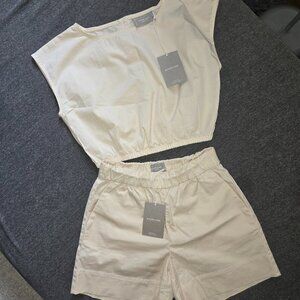 NWT EVERLANE set de blusa size S short size 6